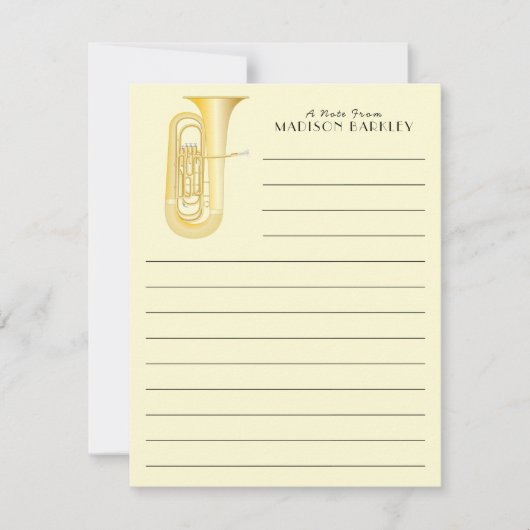 Tuba Musicien Band Leraar Bedankt (Voorkant)