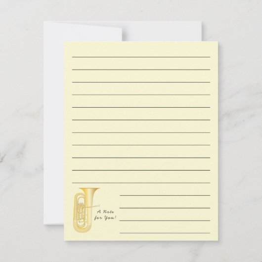 Tuba Musicien Band Leraar Bedankt (Achterkant)