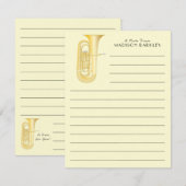 Tuba Musicien Band Leraar Bedankt (Voorkant / Achterkant)