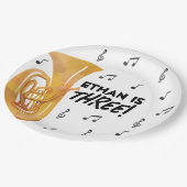 Tuba Muziek Thema Verjaardagsfeest Papieren Borden Papieren Bordje (Gekanteld)