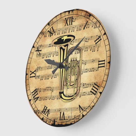 Tuba ~ muziekachtergrond vel ~ Uniek ~ Grote Klok (Hoek)