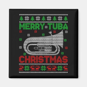 Tuba Muziekliefhebber Xmas Verlichting Lelijke Ker Magneet