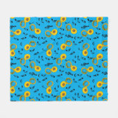 Tuba Muzieknoten Patroon Fleece Deken (Voorkant (Horizontaal))