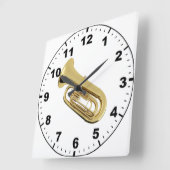"Tuba"-ontwerpwandklokken Vierkante Klok (Hoek)