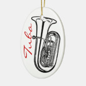 Tuba Ornament - Oval (Links)