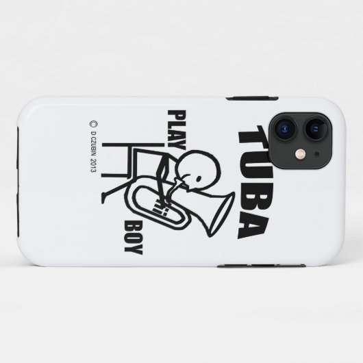 Tuba Play Boy Case-Mate iPhone Case (Achterkant (horizontaal))