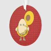 Tuba Player Egghead Ornament (voorkant)