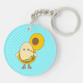 Tuba Player Egghead Sleutelhanger (Achterkant)