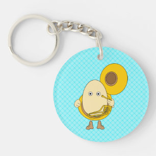 Tuba Player Egghead Sleutelhanger