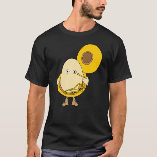 Tuba Player Egghead T-shirt (Voorkant)