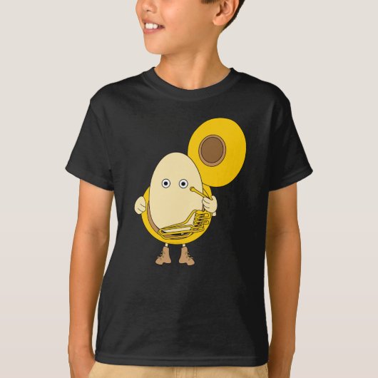 Tuba Player Egghead T-shirt (Voorkant)