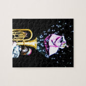  Tuba Player- en Singer-Muzieknoten Legpuzzel (Horizontaal)