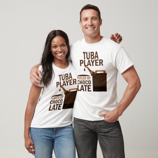 Tuba Player (Funny) Chocolate T-shirt (Unisex)