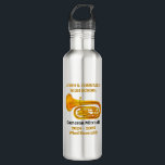 Tuba Player High School Band Gold Personalized Waterfles<br><div class="desc">This modern custom gold high school marching band stainless steel water bottle features the student and band name under the tuba instrument. Customize for symphonic,  wind ensemble,  or concert band members or their director for a great graduation keepsake gift.</div>