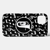 Tuba Player-muziek Case-Mate iPhone Case (Achterkant (horizontaal))