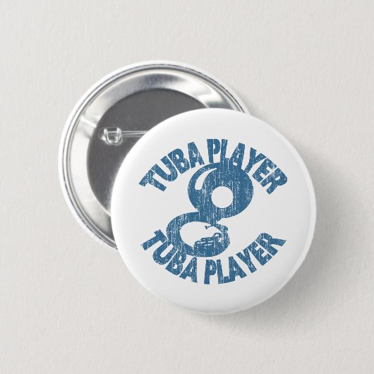 Tuba Player Ronde Button 5,7 Cm (Voorkant /achterkant)