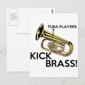 Tuba Players Kick Brass Briefkaart (Voorkant / Achterkant)