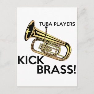 Tuba Players Kick Brass Briefkaart