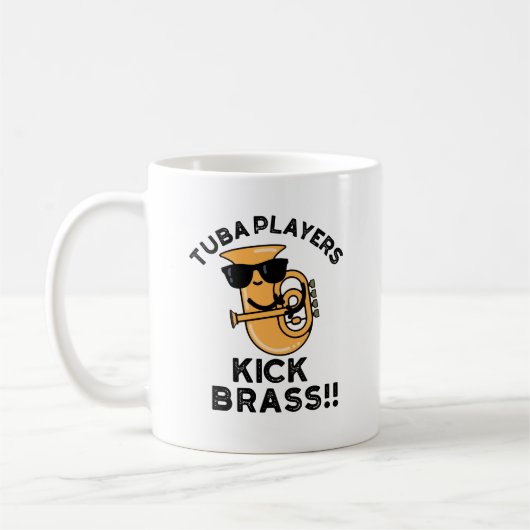Tuba Players Kick Brass Funny Music Pun Koffiemok (Links)