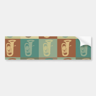Tuba Pop Art Bumpersticker