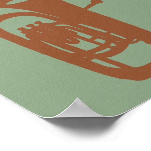 Tuba Pop Art Poster (Hoek)