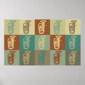 Tuba Pop Art Poster (Voorkant)