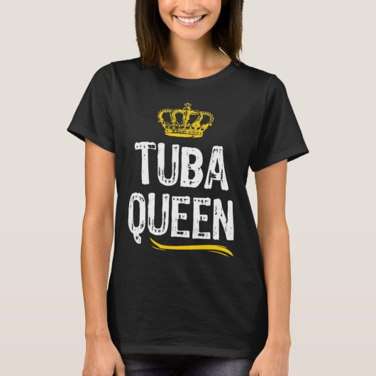Tuba Queen Vrouwen Speler Cool T-shirt (Voorkant)