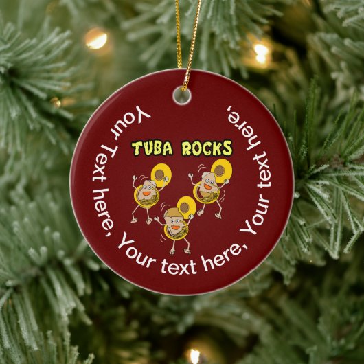 Tuba Rocks Keramisch Ornament (Boom)