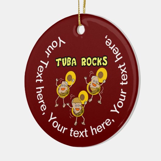 Tuba Rocks Keramisch Ornament (Links)