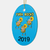 Tuba Rocks Keramisch Ornament (Links)