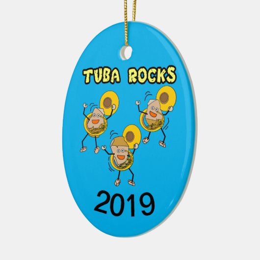 Tuba Rocks Keramisch Ornament (Links)