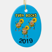 Tuba Rocks Keramisch Ornament (Achterkant)