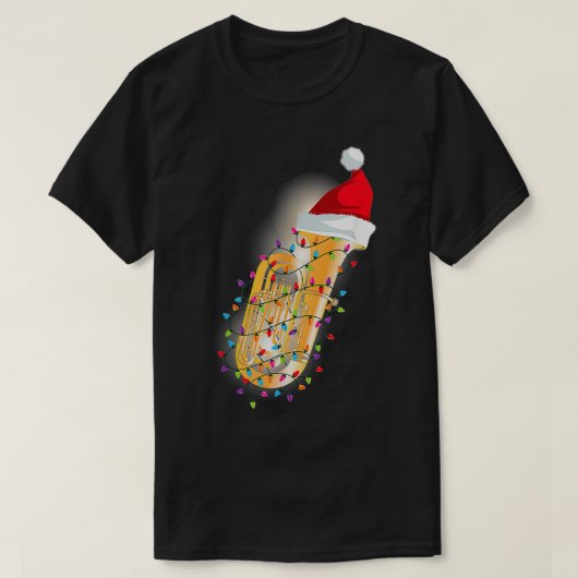 Tuba Shirt met kerstmis Funny Marching Band Geek H (Design voorkant)