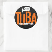 TUBA Size Matters Ronde Sticker (Tas)
