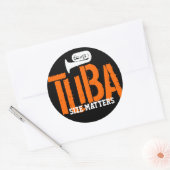 TUBA Size Matters Ronde Sticker (Envelop)