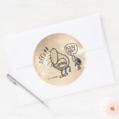 Tuba Sneeze Border Classic Round Sticker (Envelop)