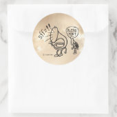 Tuba Sneeze Border Classic Round Sticker (Tas)