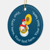 Tuba Snowman Keramisch Ornament (Links)