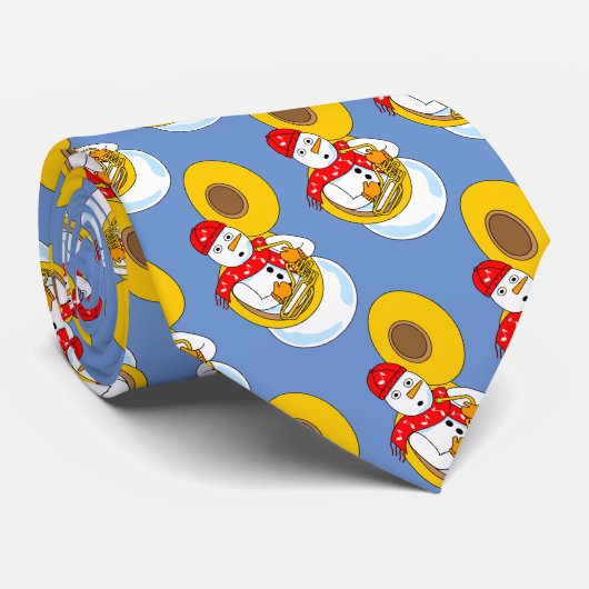 Tuba Snowman Stropdas (Opgerold)