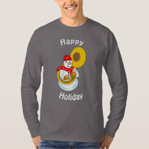 Tuba Snowman T-shirt