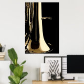 Tuba Souasphone Band Musician Poster (Thuiskantoor)