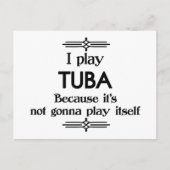 Tuba - Speel zelf Funny Deco Music Briefkaart (Voorkant)