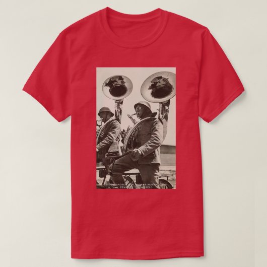 Tuba speelt  Foto 1920s T-shirt (Design voorkant)