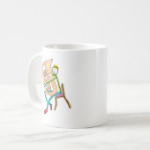 Tuba spelende Stickman Koffiemok (Voorkant links)
