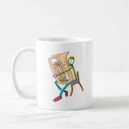 Tuba spelende Stickman Koffiemok