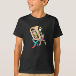 Tuba spelende Stickman T-shirt