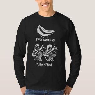 Tuba-speler Tuba grapt muzikant citeert Tubaist Ma T-shirt