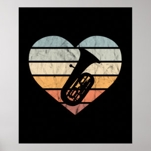 Tuba Speler Tubist Houdt Van Tuba Spelen Poster