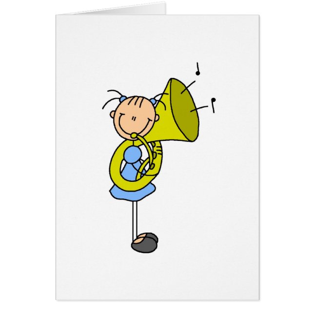 Tuba Stick Figuur Card (Voorkant)