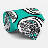 Tuba-Stropdas - Vet grafisch ontwerp Stropdas (Opgerold)